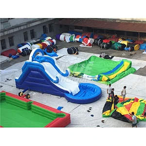 Custom Design Inflatable Outdoor Home Hire Children Water Slide With Blower