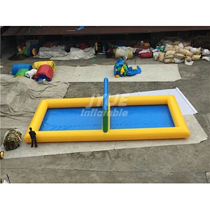 Customized Inflatable Sport Field Beach Inflatable Water Volleyball Court For Sale