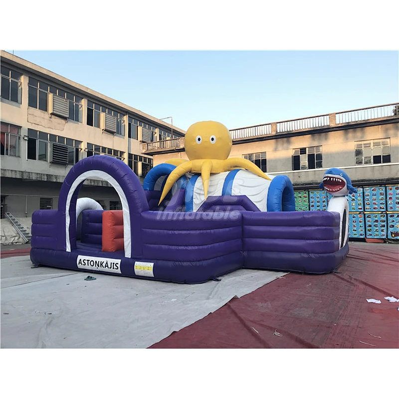 Kids Giant Quality Indoor Attractive Super Fun  Obstacle Challenge The Beast  Amusement Inflatable Theme Park For Sell