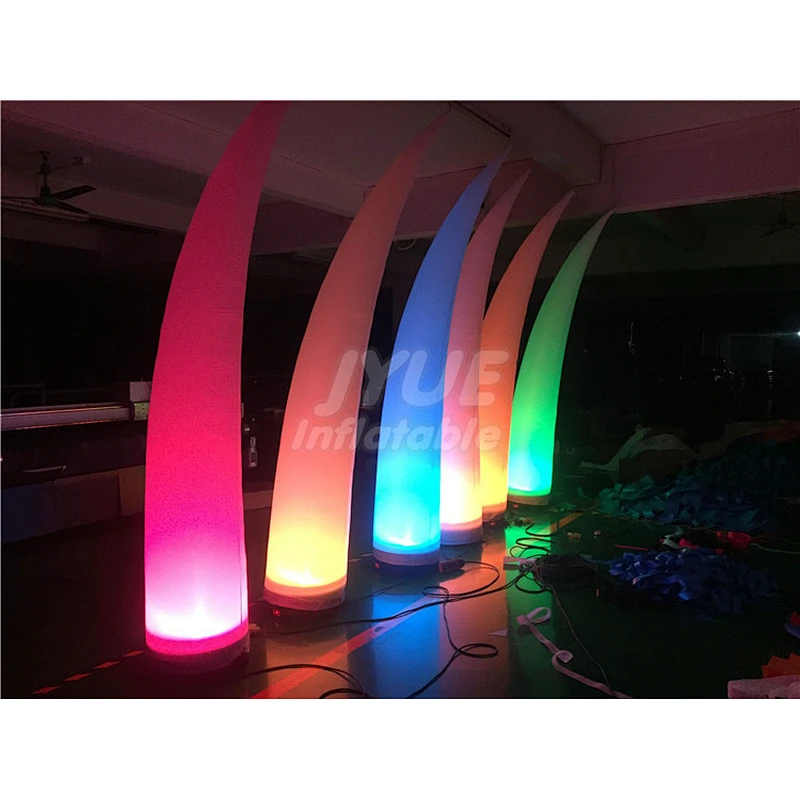 Lighting Decoration Inflatable LED Ivory Entrance Arch /Inflatable Lighted Tusk For Advertising