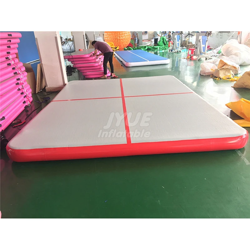 Grey and Red High Quality DWF Material Inflatable Air Tumble Track Outdoor Red Air Track For Factory Price