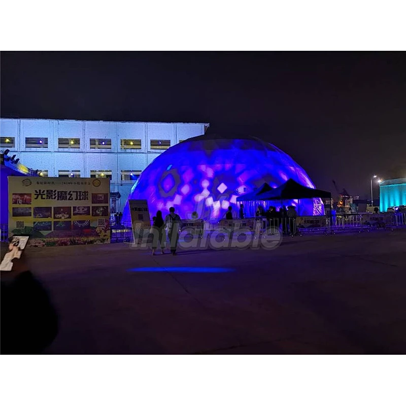 Quick Delivery Waterproof Lighting Tent Inflatable Dome Tent With LED Light