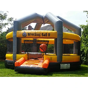 Outdoor Party Sport Inflatable Wrecking Ball Bounce House / Wrecking Ball Inflatable Rental For Party