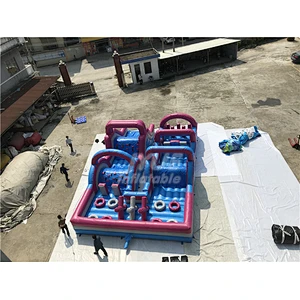 Kids And Adults Bouncy Castle House Challenge Inflatable Toddler Obstacle Course