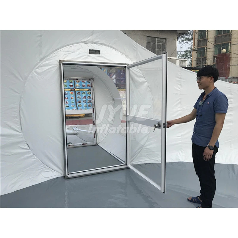 3m Dome Camping Transparent Inflatable Bubble Tent Outdoor With 2 Tunnels