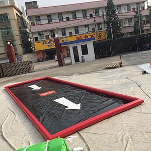 PVC Portable Airtight Cleaning Inflatable Car Wash Mat, Inflatable Car Water Collector Containment Mat