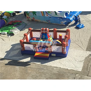 China Factory Inflatable Fun City Small Inflatable Playground With Climbing Wall For Toddler