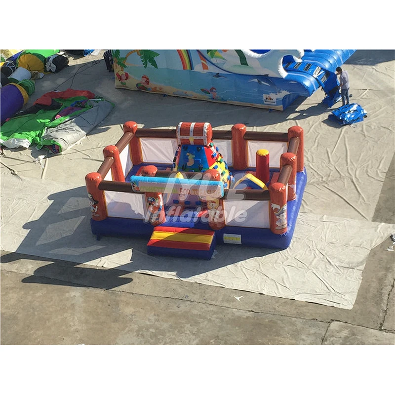 China Factory Inflatable Fun City Small Inflatable Playground With Climbing Wall For Toddler