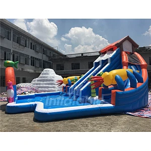 Factory Direct Sales Kids Outdoor Water Park Fun Inflatable Land Water Park For Garden