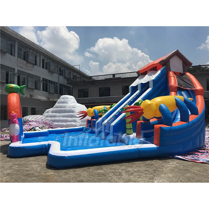 Factory Direct Sales Kids Outdoor Water Park Fun Inflatable Land Water Park For Garden