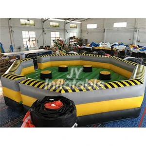 Inflatable Wipe Out Course For Adult,Funny Meltdown Sports Game For Event