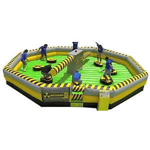 Inflatable Meltdown Jump Bar / Wipe Out Race Challenge Sport Game For Sale