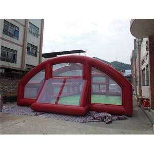 Outdoor Playground Inflatable Soap Football Soccer Field With Tent