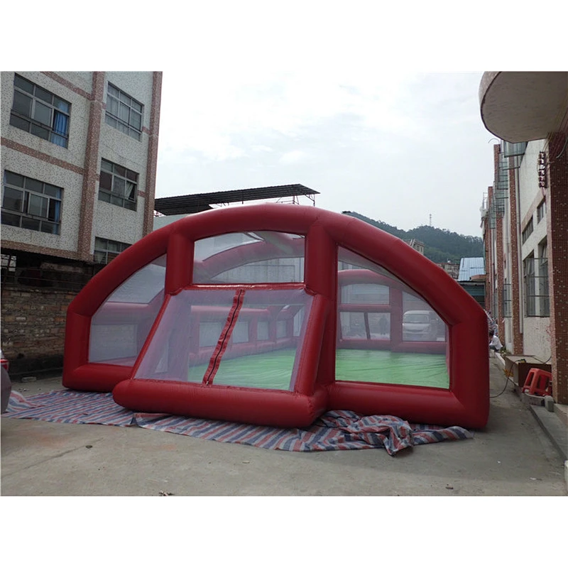 Outdoor Playground Inflatable Soap Football Soccer Field With Tent