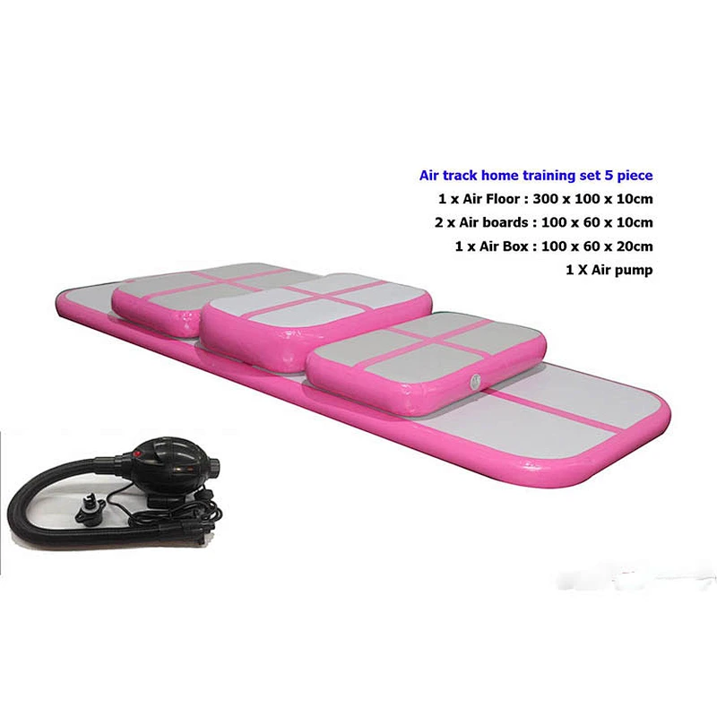 Use Durable Various Home Edition Gymnastic Training Mats Floor Kit Training Inflated Air Track Set For Gymnastics Exercise
