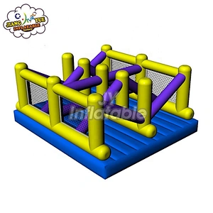 Eco Friendly Adult Kids Bounce House Inflatable Obstacle Course Equipment Manufacturer