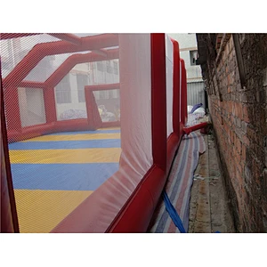 Outdoor Playground Inflatable Soap Football Soccer Field With Tent