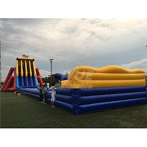 Largest Adult Size Inflatable Water Slide , Commercial Four Lane Inflatable Water Slide For Adult