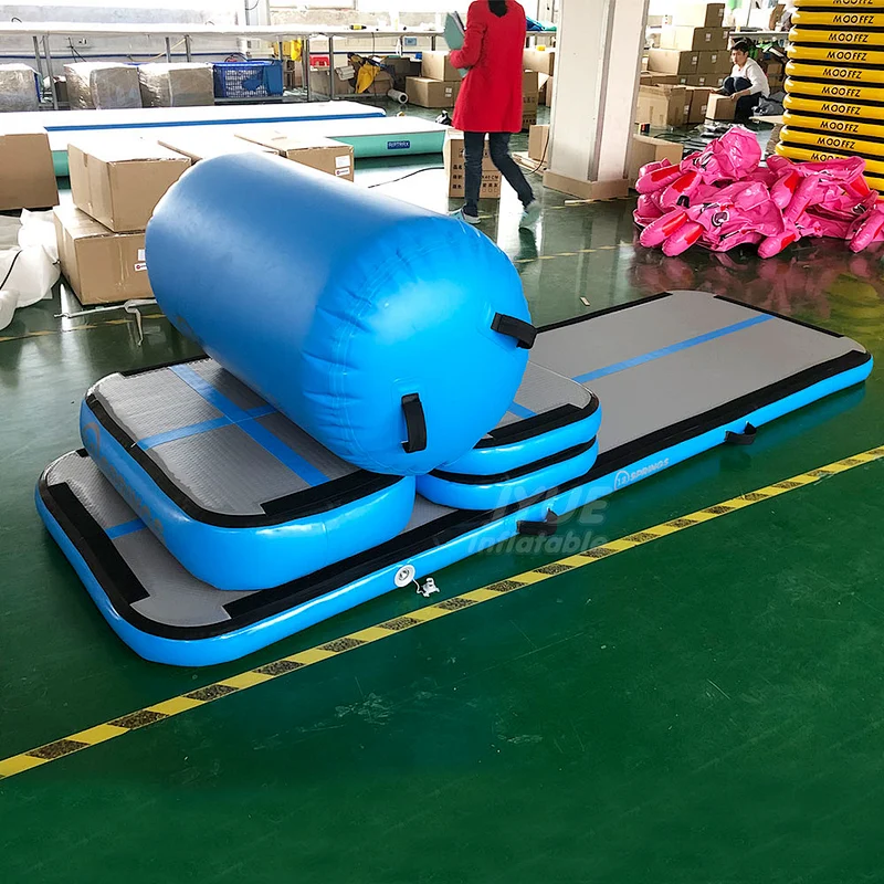 Thick Density Drop Stitch 2700gsm Bouncing Air Beam Roller Inflatable Air Track Set 3m With Free Electric Pump For Training