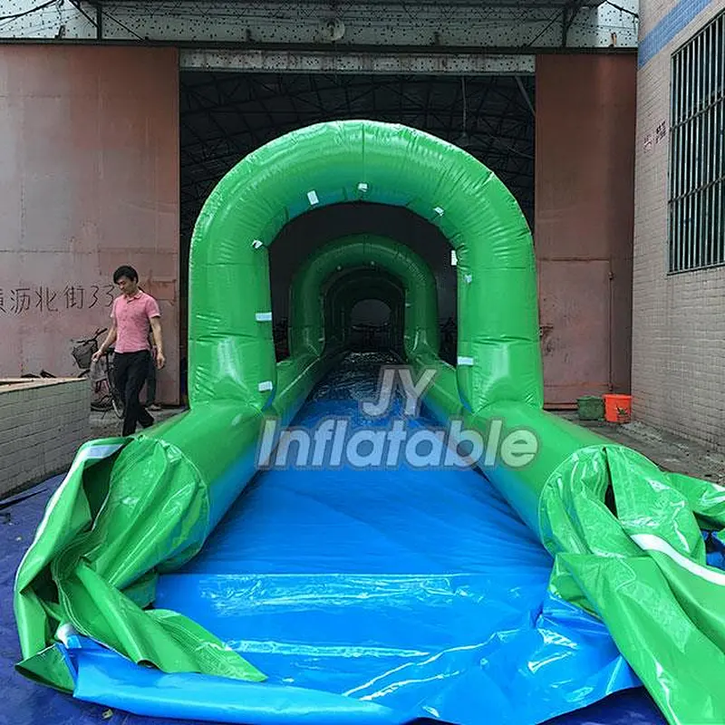 Largest Single Lane 1000ft Inflatable Street Water Slide For Event Inflatable Soap Water Slide My City