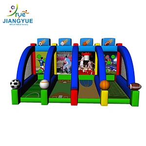 Different Themes Basketball Football Soccer Kick Inflatable Funny 4 in 1 Inflatable Sport Game For Kids And Adults