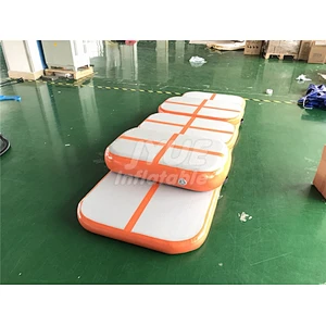 Wholesale Gymnastics Equipment Orange Inflatable Airtrack Set With Durable Handles For Sale