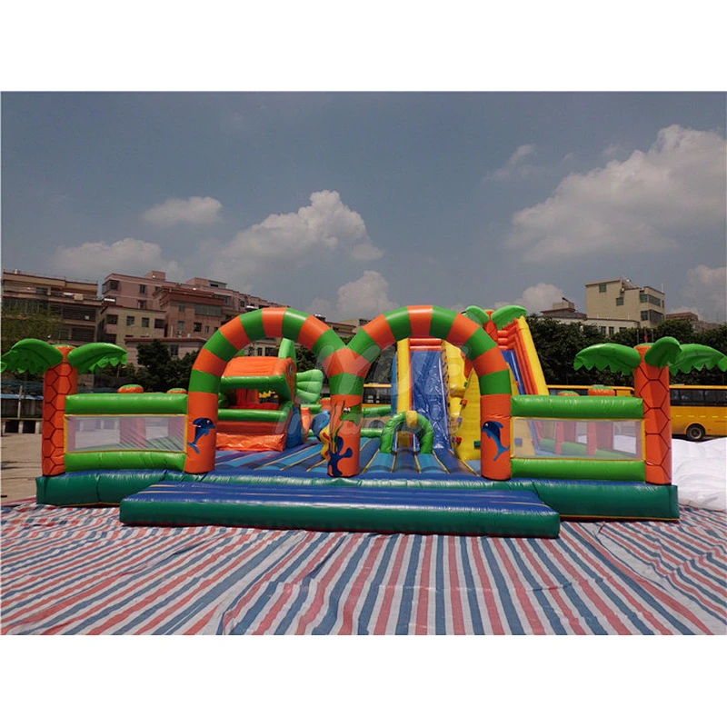 Jungle Theme Indoor Toddler Inflatable Bouncer Bouncy Castle , Inflatable Playhouse For Kids
