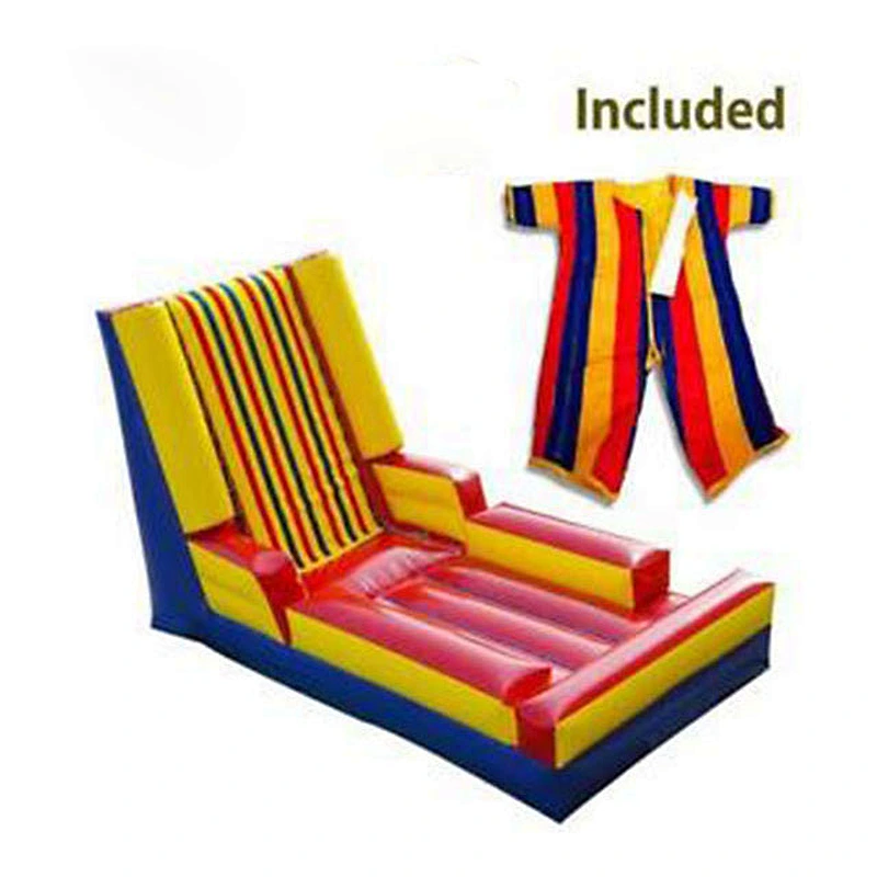Interactive Sport Games Funny Commercial Inflatable Sticky Wall For Jumping With Suits