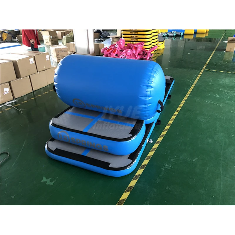 Thick Density Drop Stitch 2700gsm Bouncing Air Beam Roller Inflatable Air Track Set 3m With Free Electric Pump For Training