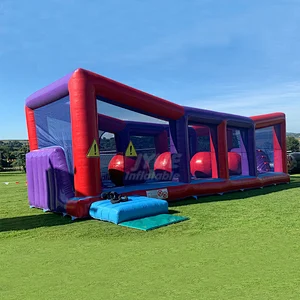 Commercial Inflatable Wipeout Course For Sale , Wipeout Inflatable Obstacle Course