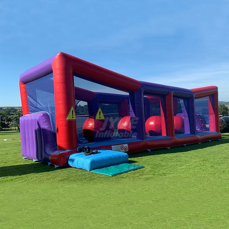 Commercial Inflatable Wipeout Course For Sale , Wipeout Inflatable Obstacle Course