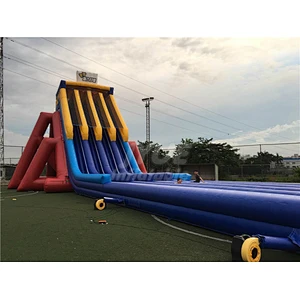 Largest Adult Size Inflatable Water Slide , Commercial Four Lane Inflatable Water Slide For Adult