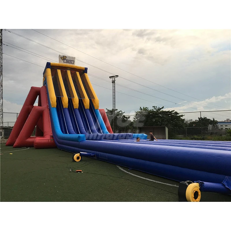 Largest Adult Size Inflatable Water Slide , Commercial Four Lane Inflatable Water Slide For Adult
