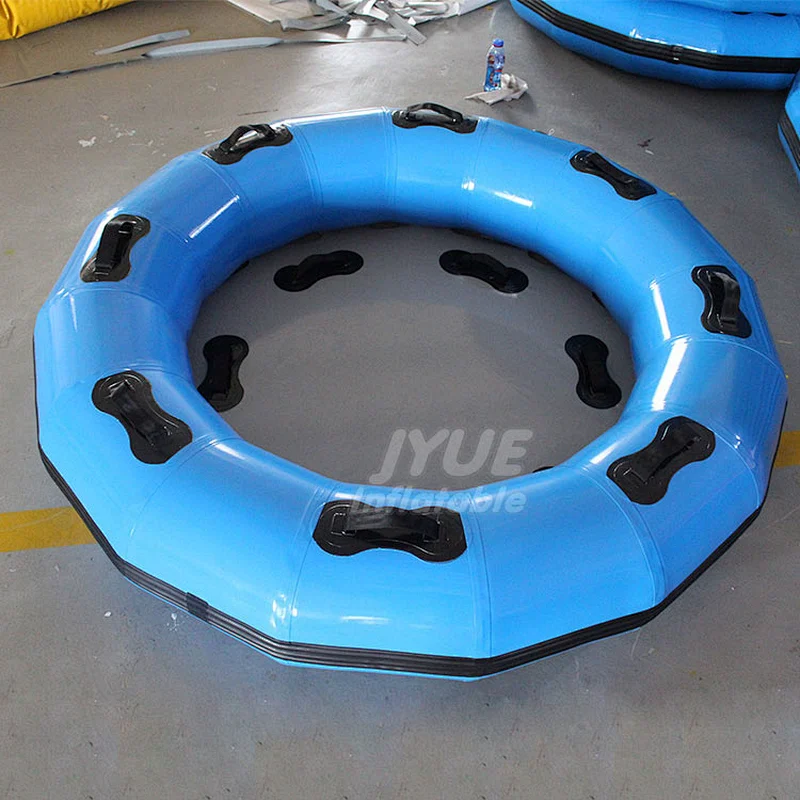 Exciting Fiberglass Slide Tube Water Park Family Round Faft Boat Tubes With Bottom