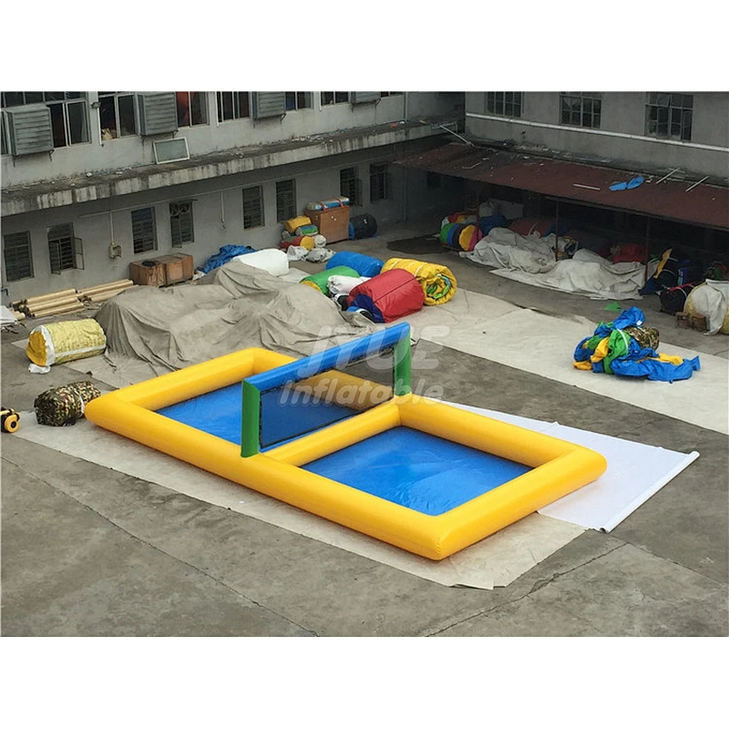 Customized Inflatable Sport Field Beach Inflatable Water Volleyball Court For Sale
