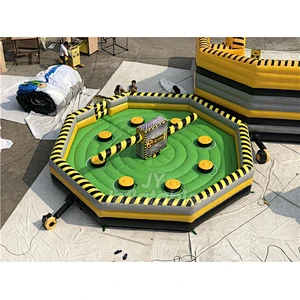 Inflatable Meltdown Jump Bar / Wipe Out Race Challenge Sport Game For Sale