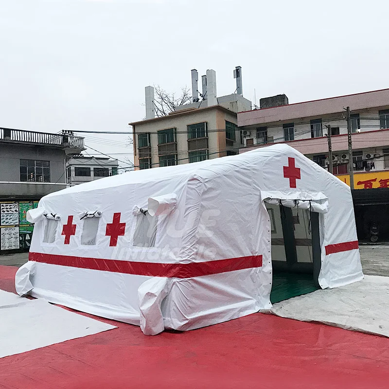 PVC Tarpaulin Durable Waterproof White Inflatable Temporary Surgical Medical Hospital Tent