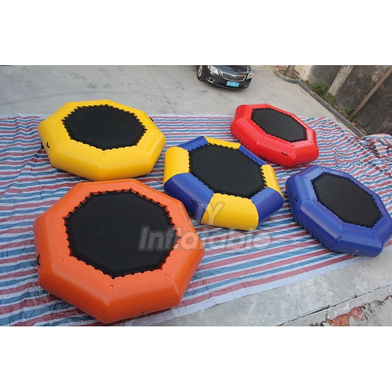 Exciting Jumping Trampoline Bed Inflatable Sungear Water Trampoline With Slide