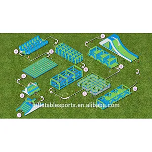 3D Design And Real Picture Build Obstacle Run Sports Equipment Inflatable 5k Course