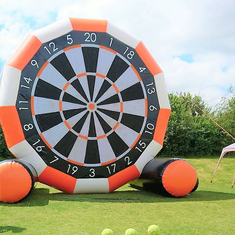 Professional Inflatable Sticky Dart Board Games , Soccer Ball Dart Board For Kids Play