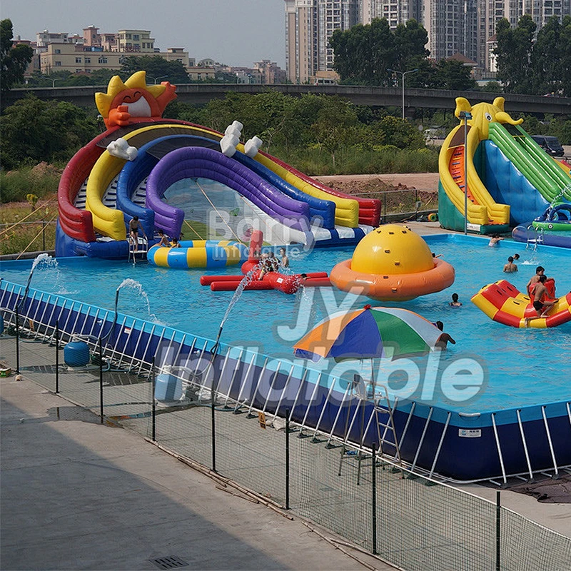 PVC Above Ground Metal Frame Pool Water Park Frame Steel Swimming Pool For Sale
