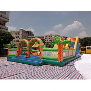 Jungle Theme Indoor Toddler Inflatable Bouncer Bouncy Castle , Inflatable Playhouse For Kids