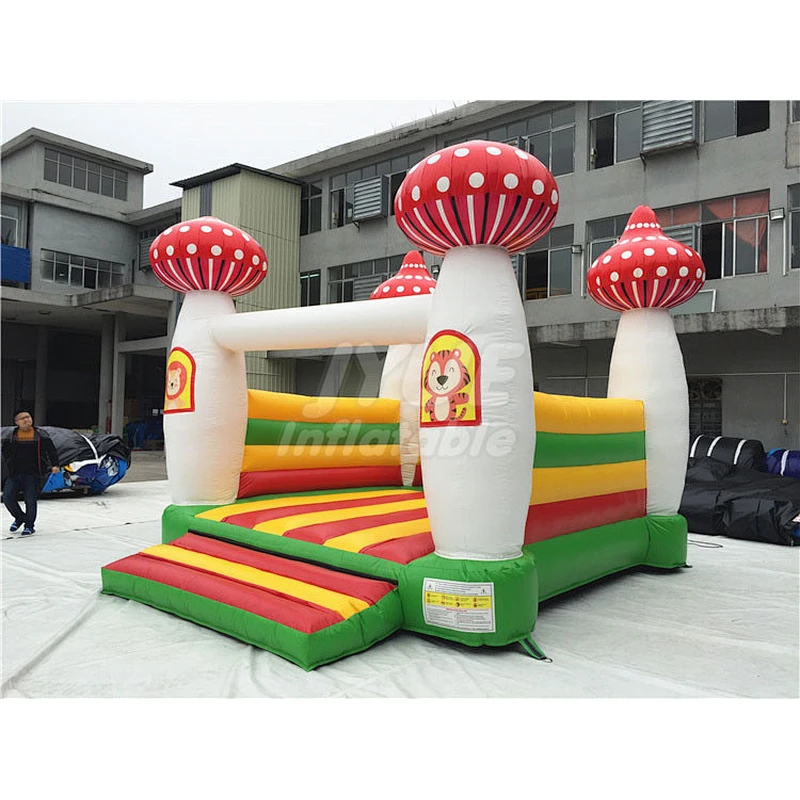 Commercial Funny Moonwalk Bouncy Castle Inflatable Mushroom Bounce House For Kids