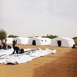 Portable White Airtight Windproof Heavy Duty Field Hospital Inflatable Camping Tent