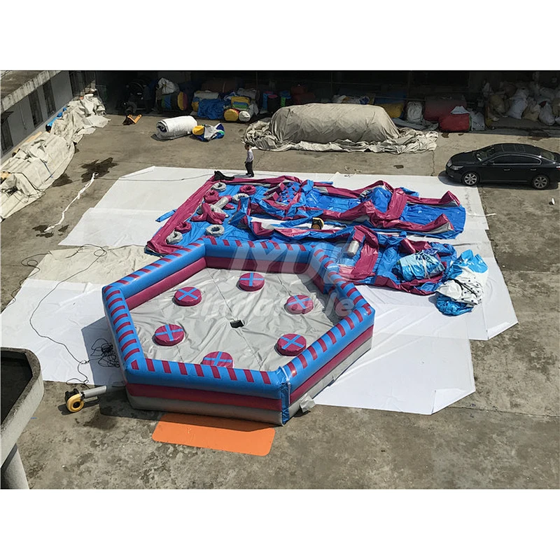 Amusement Park China Outdoor Sport Game Inflatable Wipeout Course For Sale