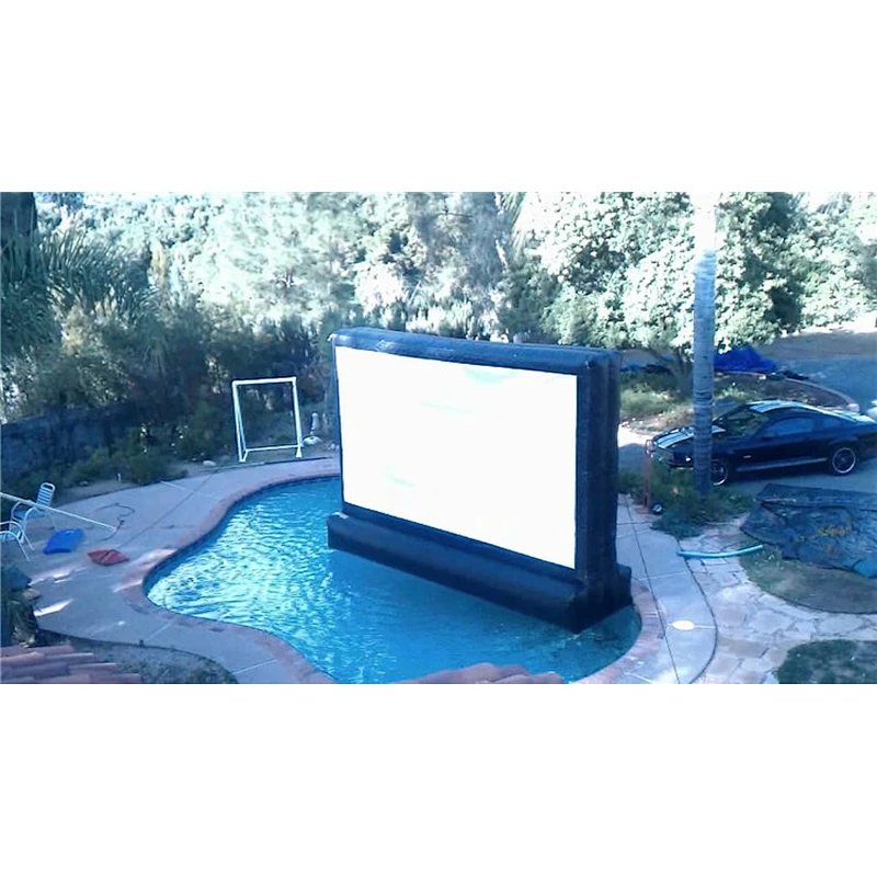 Outdoor Air Sealed Inflatable Floating Movie Screen For Swimming Pool