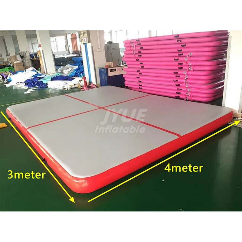 Grey and Red High Quality DWF Material Inflatable Air Tumble Track Outdoor Red Air Track For Factory Price