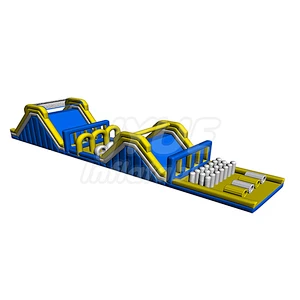 Factory Supply Kids Adult Commercial Large Long Inflatable Obstacle Course