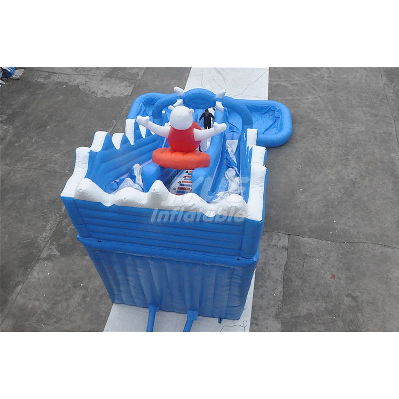 Commercial Grade Portable Inflatable Water Slide With 2 Swimming Pool For Kids
