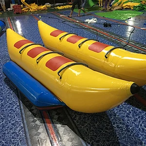 Double Ride Water Banana Boat Inflatable Water Sport With 2 Tubes For Sea